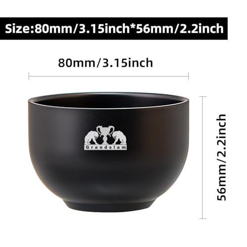 Grandslam 3-in-1 Shaving Kit for Men - Synthetic Brush, Stand, and Bowl - Black