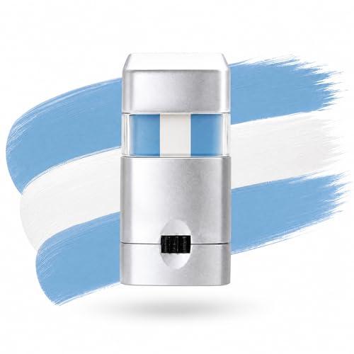 Blendable Blue White Face Paint Stick for Sports & Events