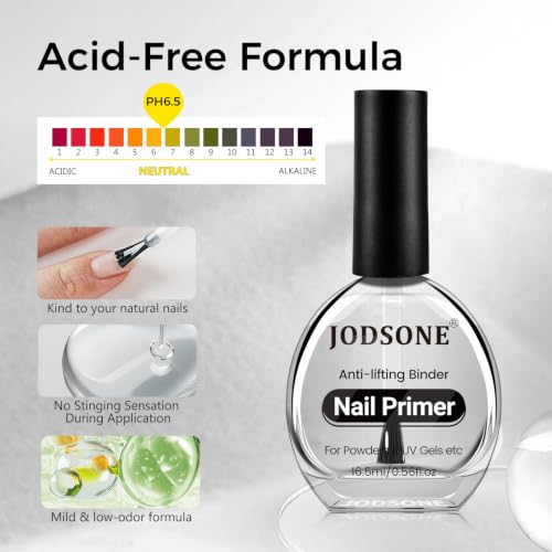 JODSONE Nail Dehydrate & Primer Set - 2x16.5ml for Long-Lasting Gels