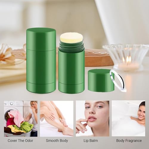 10 Pcs Empty Deodorant Containers, 1.4 oz Refillable Twist-Up Tubes - Green