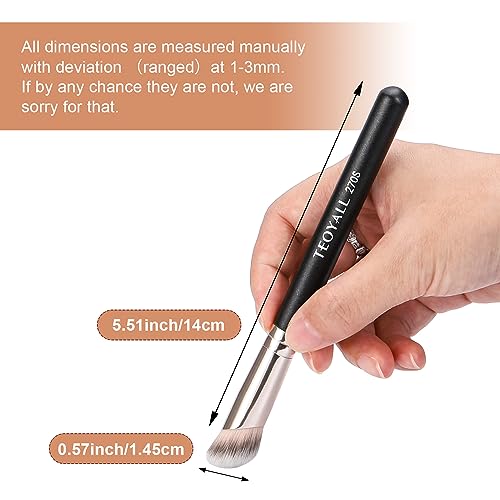 TEOYALL 270S Under Eye Concealer Brush - Angled Blending Brush for Contour & Coverage