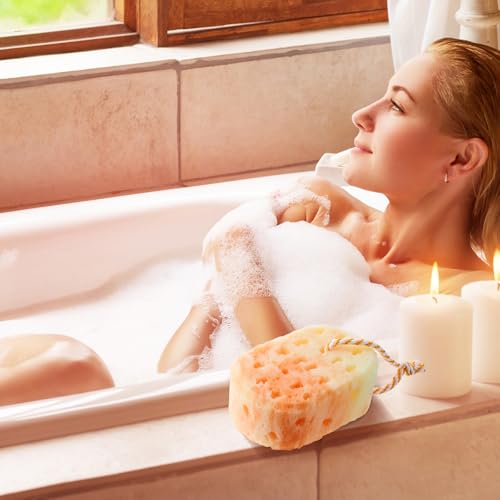 Boao 5-Pack Bright Color Soft Bath Sponges for Gentle Exfoliation