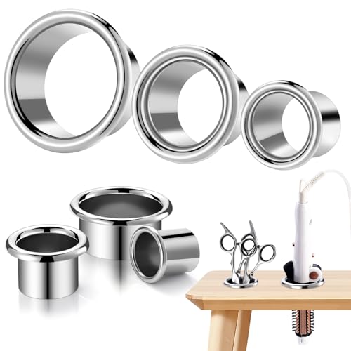 MorningRo 3 Pcs Hair Dryer Holder Insert Silver 3"+2"+1.5"
