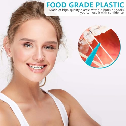SenseYo 100 Pcs Colorful Dental Elastic Rubber Bands & Placers for Orthodontic Braces
