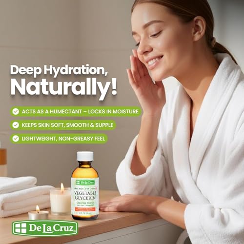De La Cruz Pure Vegetable Glycerin Moisturizer 2 fl oz (3 Pack)