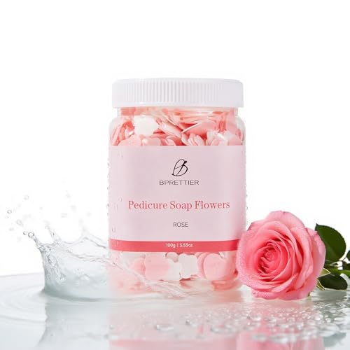 Pink Pedicure Soap Flower Sheets for Softening Feet & Spa Relaxation