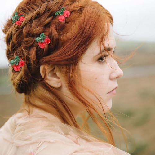 Cherry Hair Claw Clips - 4 Pcs Cute Non-Slip Hair Accessories