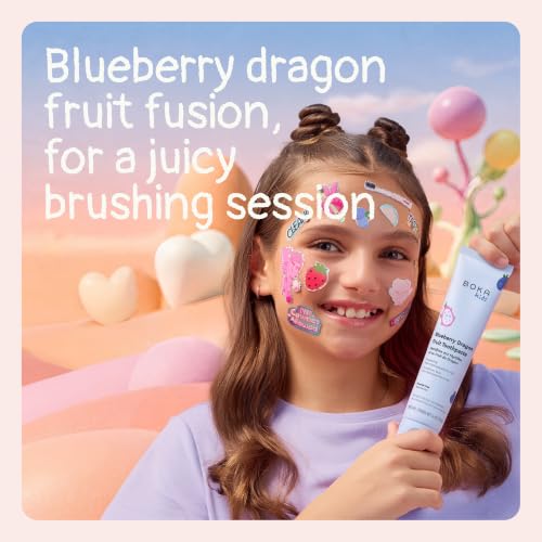 Boka Kids Toothpaste - Fluoride Free Nano Hydroxyapatite, Blueberry Dragonfruit - 4 Oz