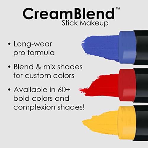 Mehron CreamBlend Stick Blue - Cream Face & Body Paint 0.75 oz