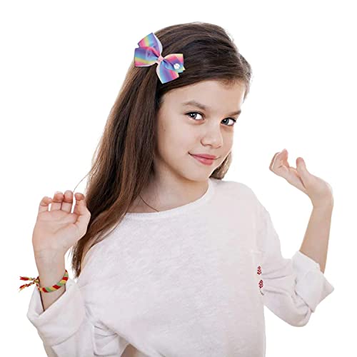 JoJo Siwa Rainbow Knot Hair Clips - Set of 6 Kids Hair Accessories