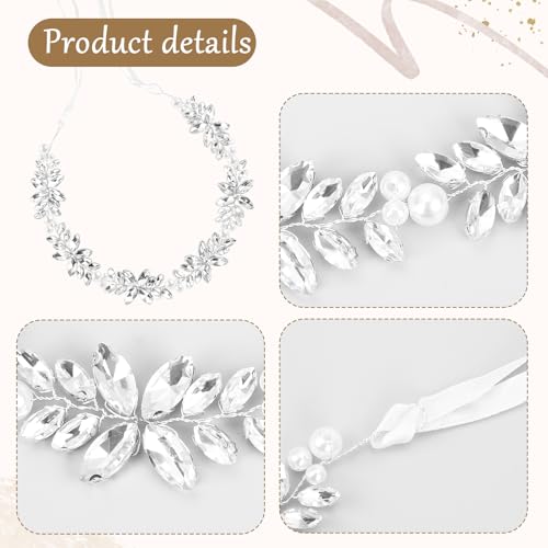 Diamond Style Flower Girl Headpiece with Crystals & Pearls for Weddings