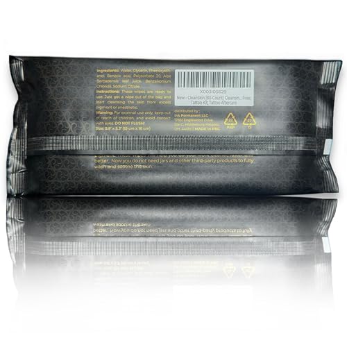 Cleanskin Green Soap Wipes & Phoenix Tears Tattoo Balm - 80 Count