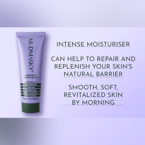 MUDMASKY Midnight Hand Mask 40ml - Hydrating Anti-Aging Hand Treatment with Vitamin E & Natural Oils