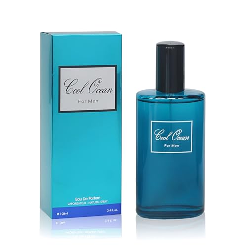 A CENTER Cool Ocean Cologne for Men - Eau de Parfum Natural Spray 3.4 Fl Oz