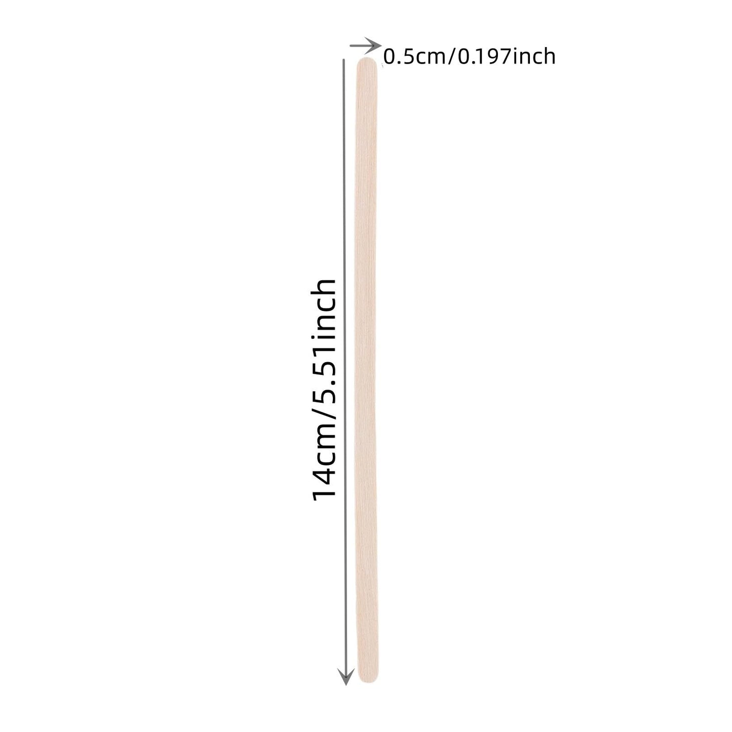 300/600/1200 Pieces Disposable Wood Stick Beauty Spatulas Log Hair Removal Wax Coating and Eyebrow Trimming Wooden Stick (1200pcs)