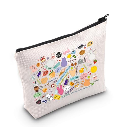 MEIKIUP Canvas Makeup Bag - Water-Resistant Cosmetic Pouch for Travel