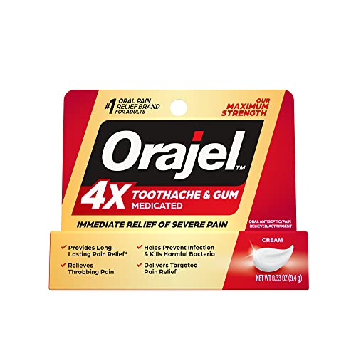 Orajel 4X Max Strength Toothache & Gum Pain Relief Cream 0.33oz