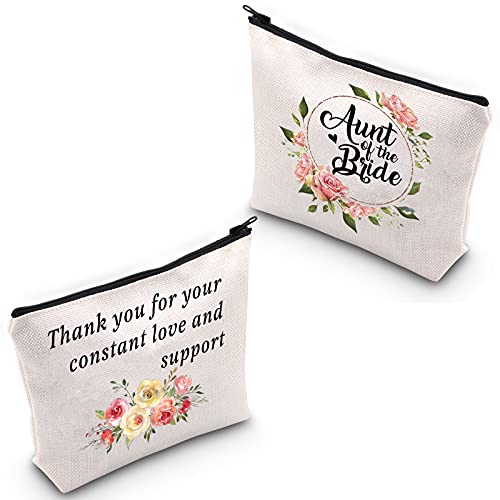 Aunt of the Bride Makeup Bag - Thank You Gift with Quote