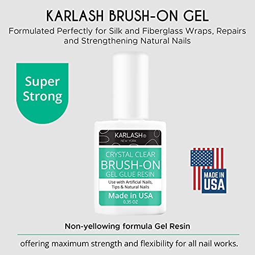 Karlash Brush-On Glue Gel for Acrylic & Nails – 1 Piece, Strong Hold