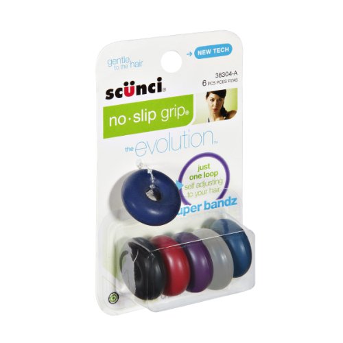 Scunci Sup Bandz NSLP Group EVO 6-Count Hair Elastics