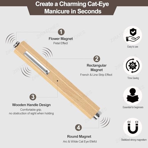 3-in-1 Cat Eye Nail Magnet Tool Set for Nail Art Design