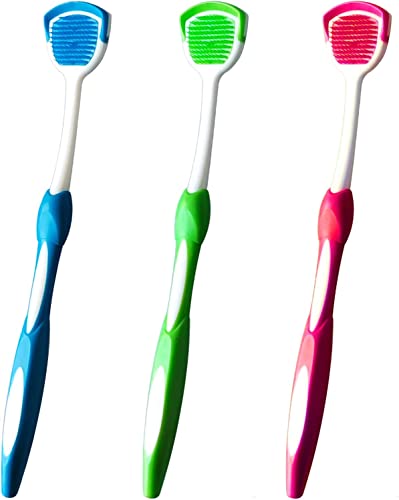 Tongue Cleaner Brush Set - 3 Pack for Fresh Breath & Oral Health