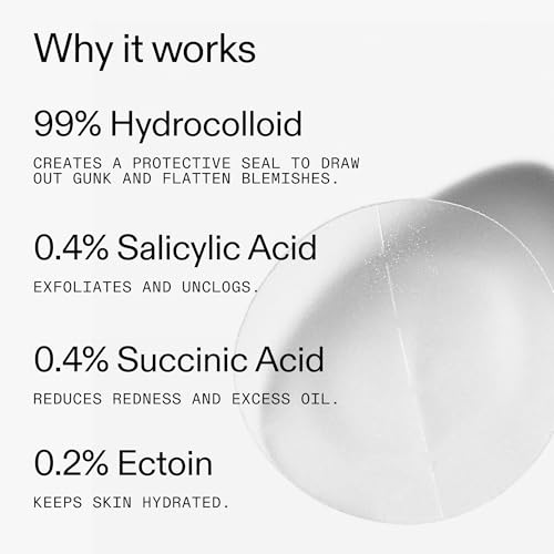 The INKEY List Hydrocolloid Invisible Pimple Patches - Fast-Acting Salicylic Acid Spot Treatment