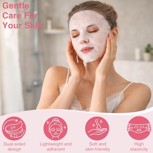 100PCS Natural Fiber Facial Mask Sheets for Hydrating Skin