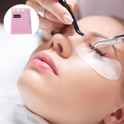 Acrylic Eyelash Extension Pallet with Suction for Tweezers - Pink