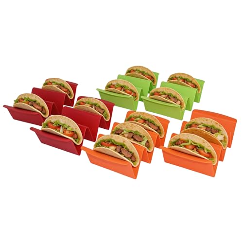 IMUSA 6-Piece Taco Holder Set - Colorful & Stackable, Holds 2-3 Tacos