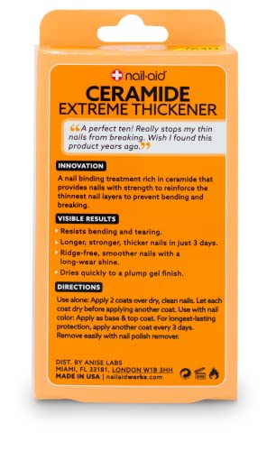 Nail-Aid Ceramide Extreme Thickener & Gel Top Coat, 2 Count