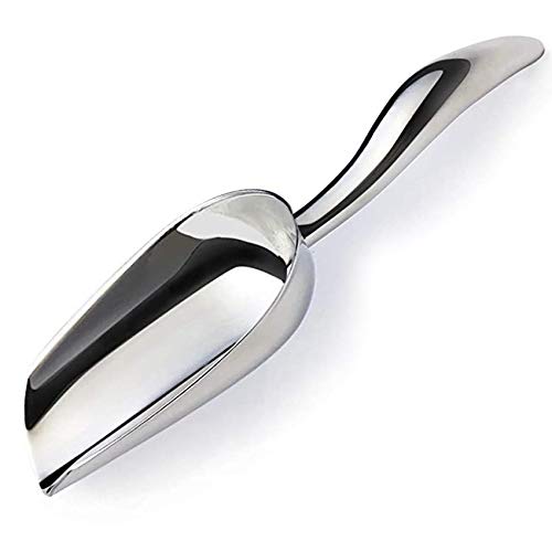 JBscoop Stainless Steel Ice Scoop - 9.4 Inch Heavy Duty Dog Food & Popcorn Scoop