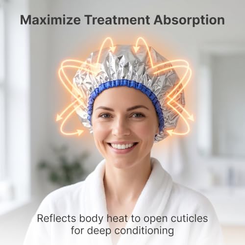 Reusable Aluminum Foil Conditioning Caps for Hair Treatment - 2 Pcs