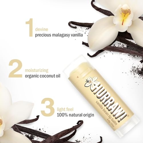 Hurraw! Vanilla Bean Lip Balm 2 Pack - Organic Vegan & Cruelty-Free