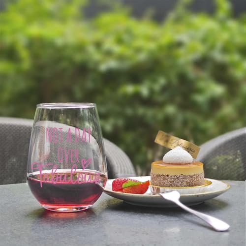 Funny Birthday Wine Glass for Women - Not A Day Over Fabulous