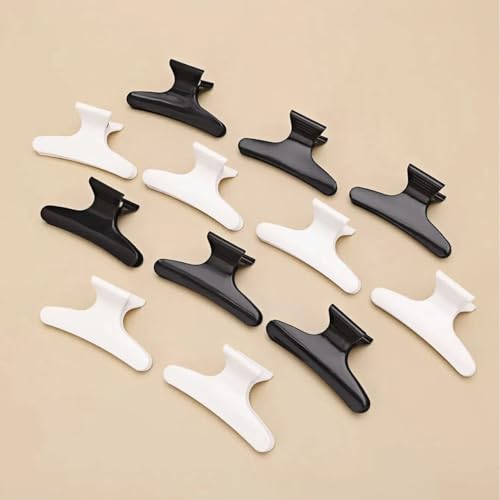 12-Pack Butterfly Hair Claw Clips for Salon Styling & Coloring