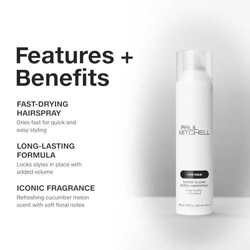 Paul Mitchell Super Clean Extra Hairspray - Long-Lasting Firm Hold