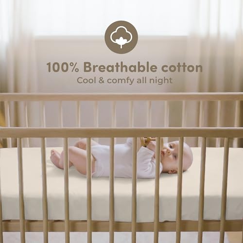 Sweety Fox Cotton Crib Sheets 2 Pack - Soft Jersey Knit for Baby