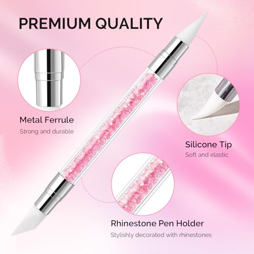 MelodySusie 5-Piece Nail Art Sculpture Pen Set - Dual Tipped Brushes for DIY Nail Design