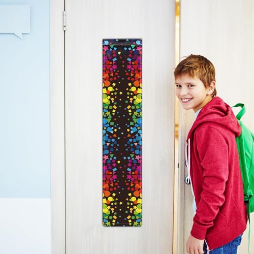 YLOLUL 2 Pack Confetti Classroom Door Window Covers - 8" x 36" Blackout Shades