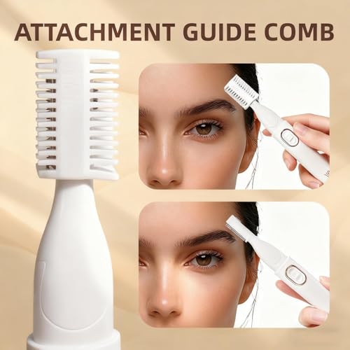 2026 Eyebrow Trimmer Facial Shaver for Women - Painless Facial Hair Remover, Mini Personal Grooming Tool with Combs