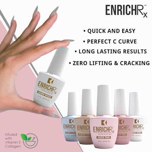 KUPA EnrichRx Builder Gel Ultra Clear 0.57 Fl Oz Vitamin E & Collagen Infused