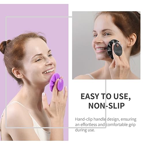BEAUTAIL Silicone Face Scrubber 2 Pack - Gentle Exfoliating Brush
