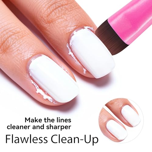 Kolinsky Sable French Tip Brush - Precision Nail Art Tool F14 Pink