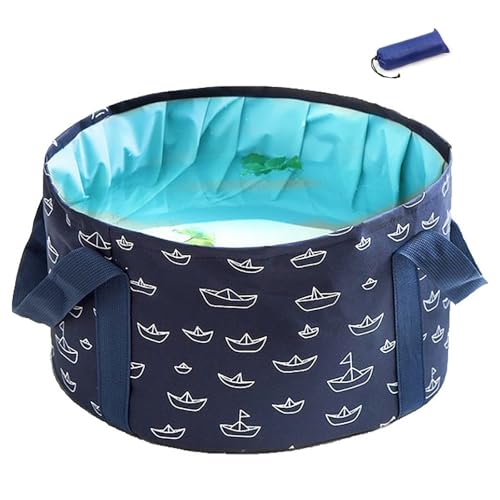 Portable Collapsible Foot Bath Basin 13.8 Inch Diameter Travel Foot Spa Tub