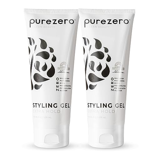 Purezero Styling Gel for Volume and Control, Vegan & Sulfate-Free, 8oz (2 Pack)