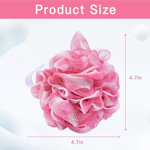 5 Pack Soft Mesh Shower Loofahs in Assorted Colors - Gentle Exfoliating Bath Sponge