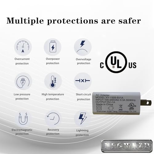 Water Flosser Charger 5V 1A USB Wall Adapter for Oral Care Devices
