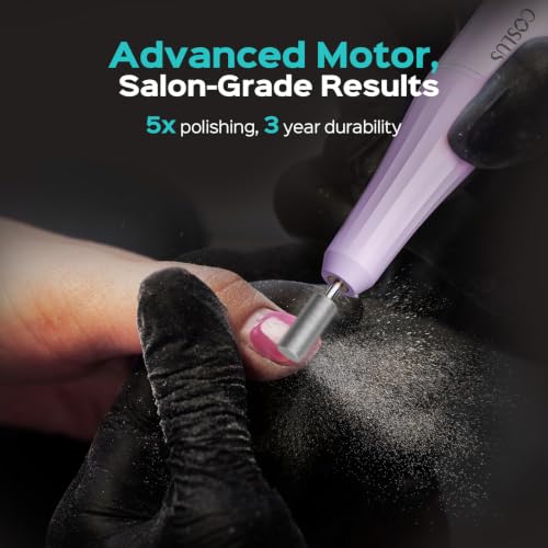 COSLUS C52 Purple Cordless Nail Drill with LED Display - Professional Manicure & Pedicure Kit
