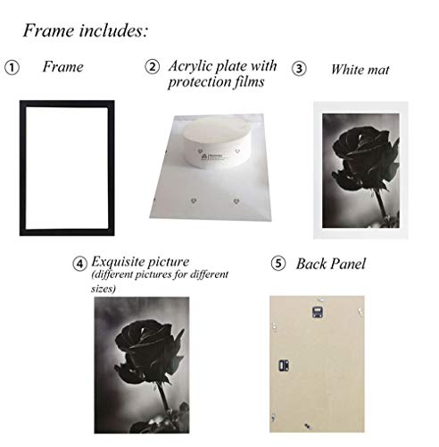 FUNTRESS 4x6 Collage Picture Frame – Solid Wood Wall Display (2 Pack)